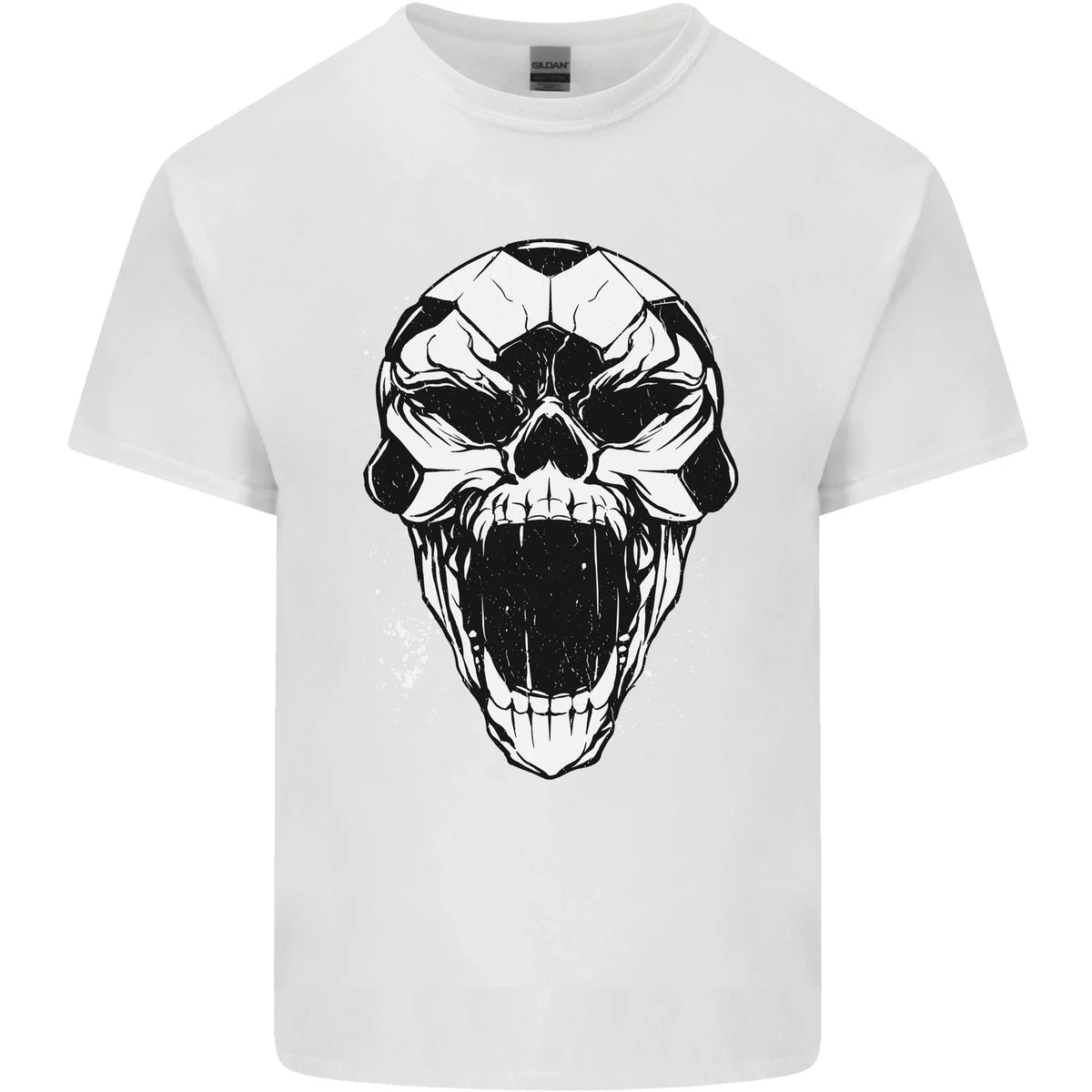A Football Skull Soccer Footy Mens Light Cotton T-Shirt