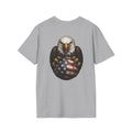 American Eagle Soccer Ball T-Shirt USA Flag Patriotic Football Tee Back Print