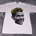 All American T-Shirt Mens Large White Cristiano Ronaldo Footballer Retro Graphic