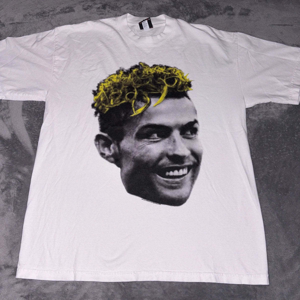 All American T-Shirt Mens Large White Cristiano Ronaldo Footballer Retro Graphic