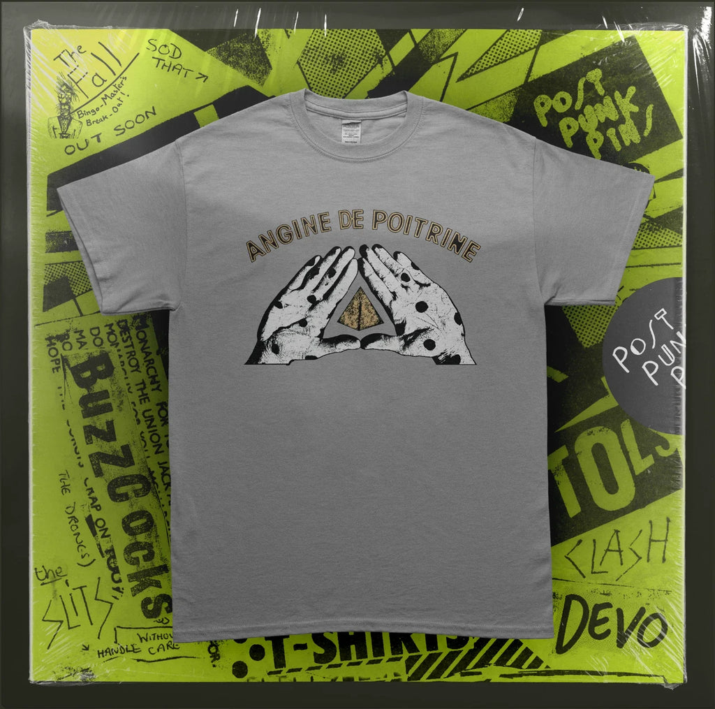 ANGINE DE POITRINE - Sherpa Fabienk 150GSM Grey Graphic T-Shirt - With Backprint