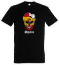 Spain Football Skull I T-Shirt spanish Soccer Flag Banner World Championship