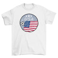 USA Football T-Shirt Retro Circle, Adults Kids Or Baby, World Cup 2026 America