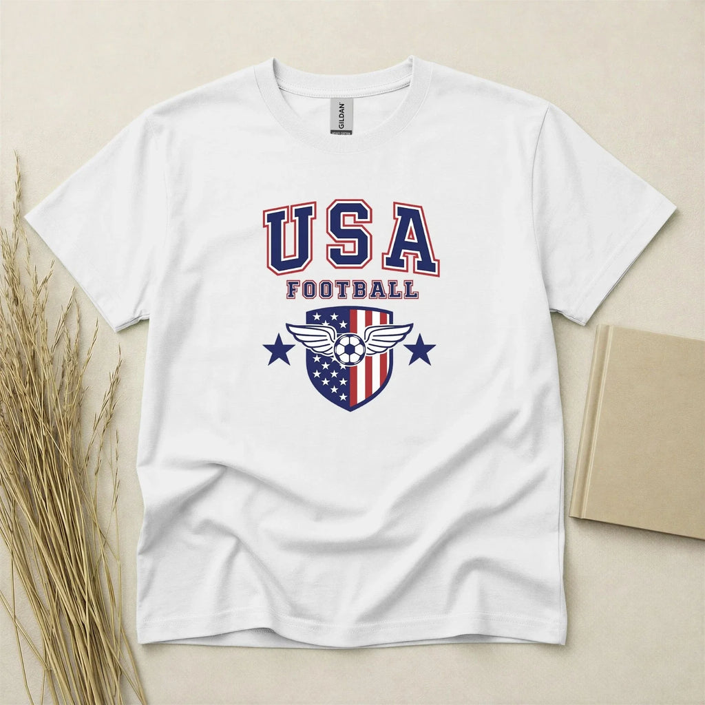 USA 2026 Football Fan T Shirt Soccer Supporters Gildan Cotton Family Top