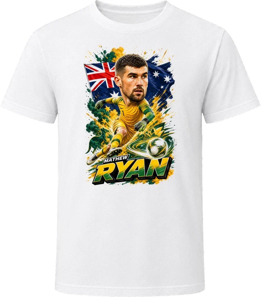 Mathew Ryan Australia Soccer Caricature 2026 World Cup T Shirt
