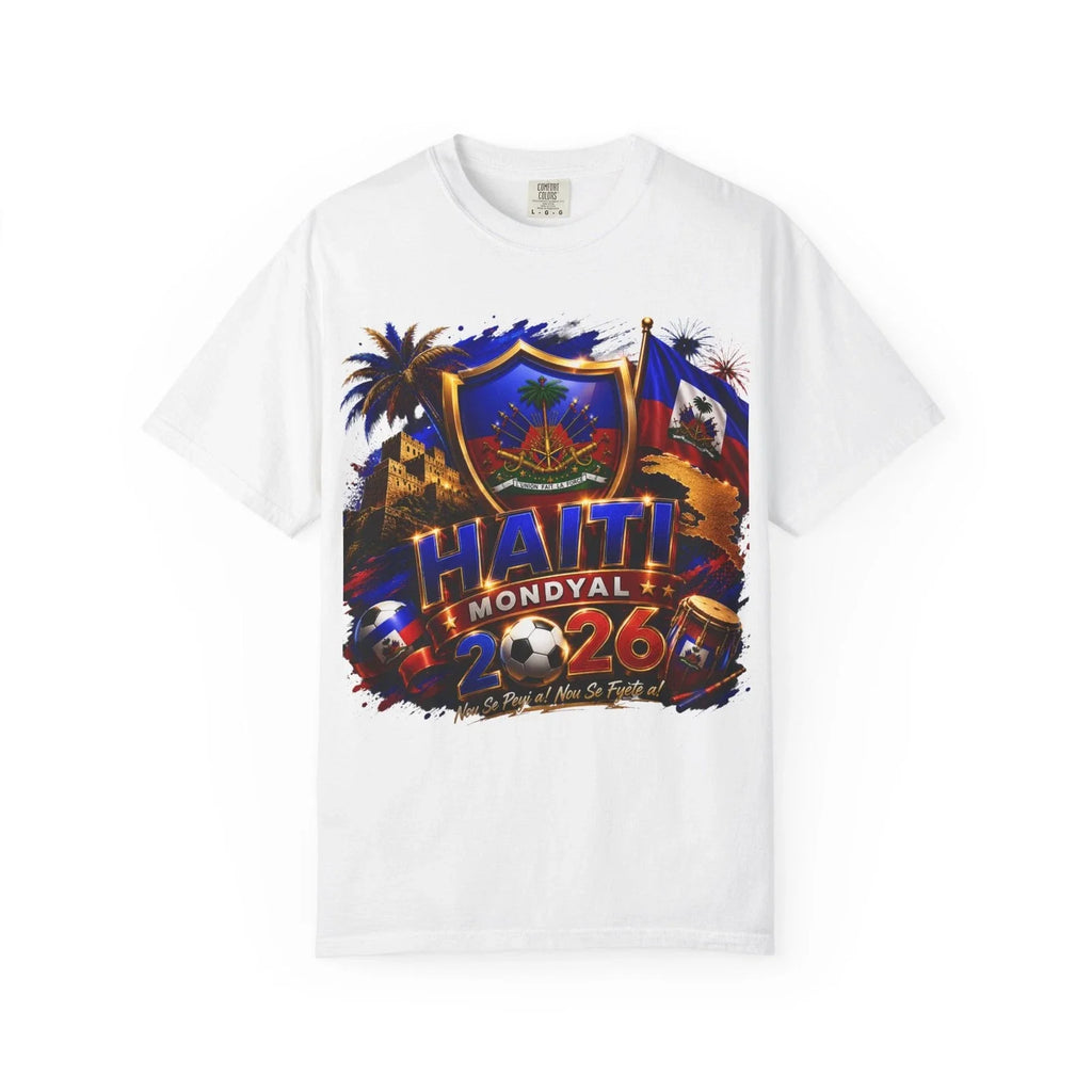 Haiti Mondyal 2026 Soccer T-shirt | Haitian Crest, Flags