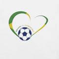 Soccer White Wet T-Shirt Brazil Heart Embroided World Cup Premium Tee Shirt 2026