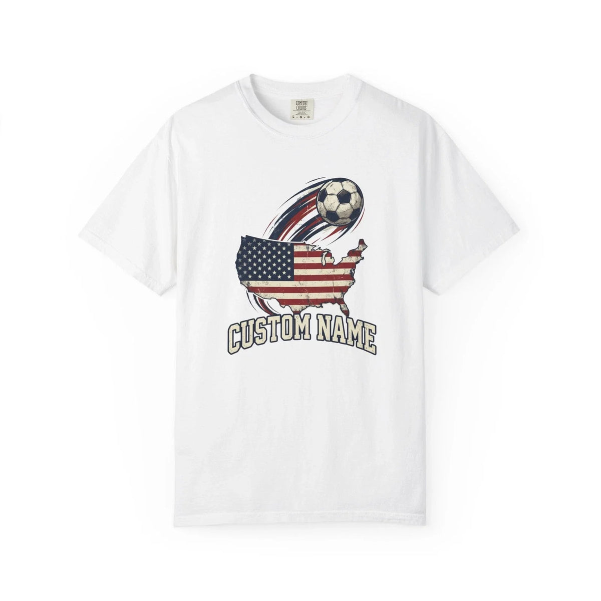 Custom USA Map Soccer Shirt | Personalized Name Football Fan Tee | Matchday Map
