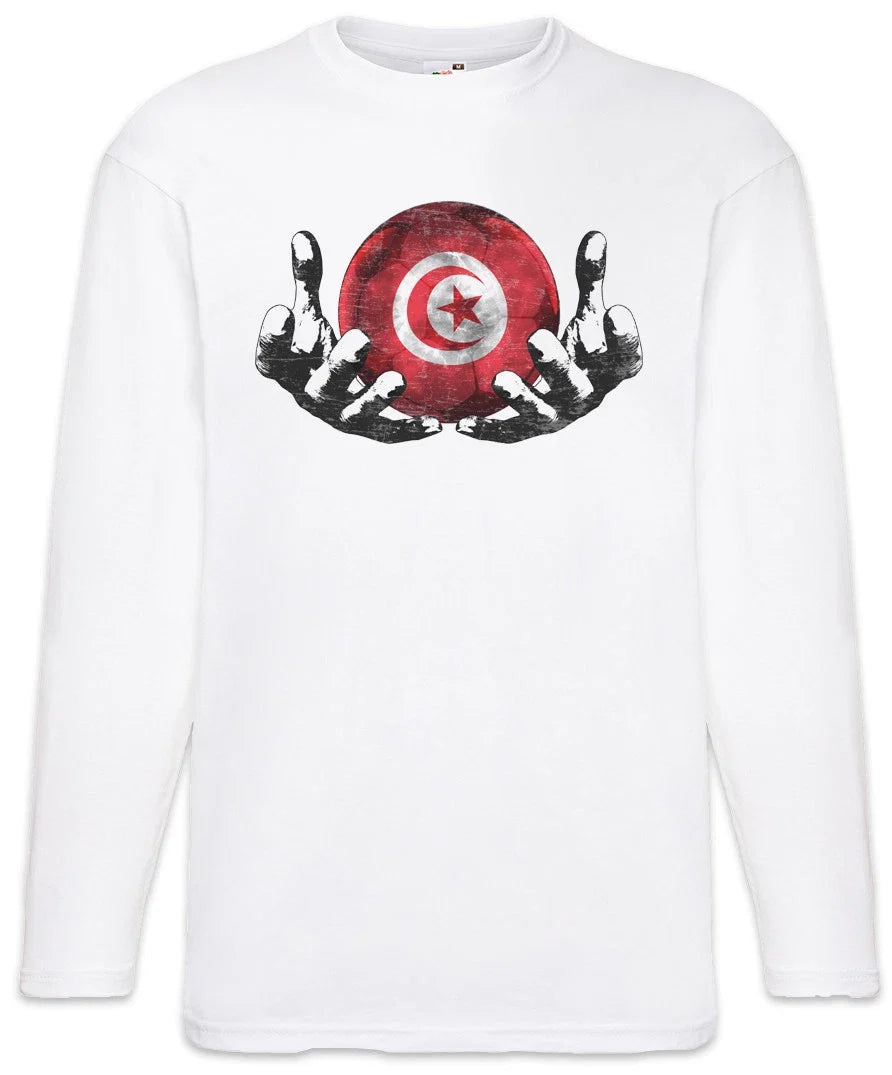 Tunisia Football Magic Ball Men Long Sleeve T-Shirt tunisian Soccer Flag
