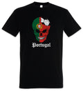 Portugal Football Skull I T-Shirt portoguese Soccer Flag World Championship