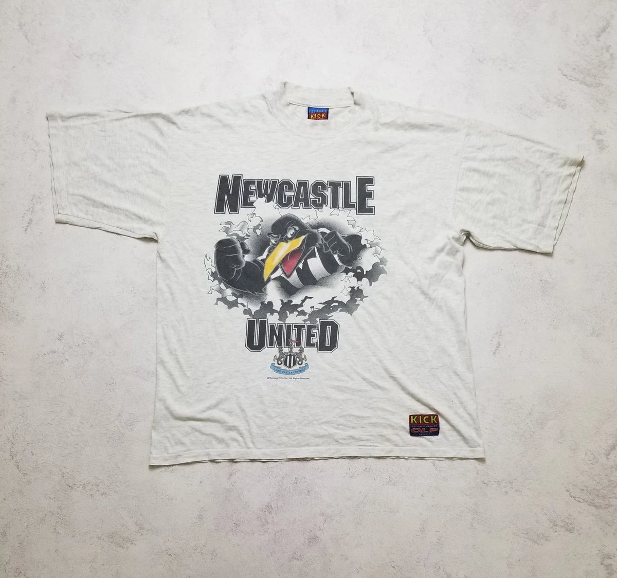 Vintage 1990s Kick O.L.P Newcastle United Soccer Toon Army Breakthrough TShirt