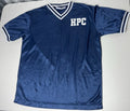 Union Jacks Retro HPC Jersey Blue Soccer-Style Shirt Top Adult Large Poly-Coton