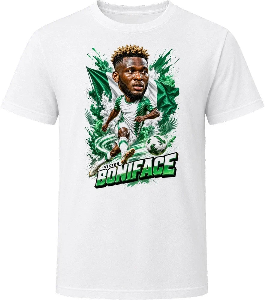 Victor Boniface Nigeria Soccer Caricature 2026 World Cup T Shirt