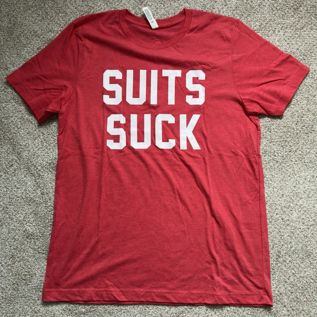 Barstool Sports Radio Podcast T Shirt Mens Large Suits Suck Tee