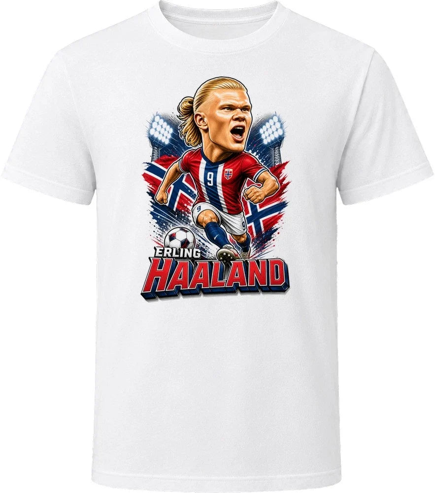 Erling Haaland, Norway Caricature Soccer 2026 T Shirt