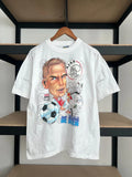 Vintage 90s Ajax Ronald De Boer Football Soccer White T-shirt Sz L