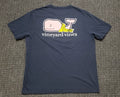 Vineyard Vines Men's Large Dark Blue T Shirt LA Galaxy MLS Soccer Football Scarf