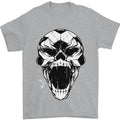 A Football Skull Soccer Footy Mens T-Shirt 100% Cotton