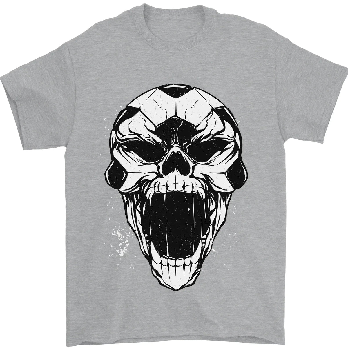 A Football Skull Soccer Footy Mens T-Shirt 100% Cotton