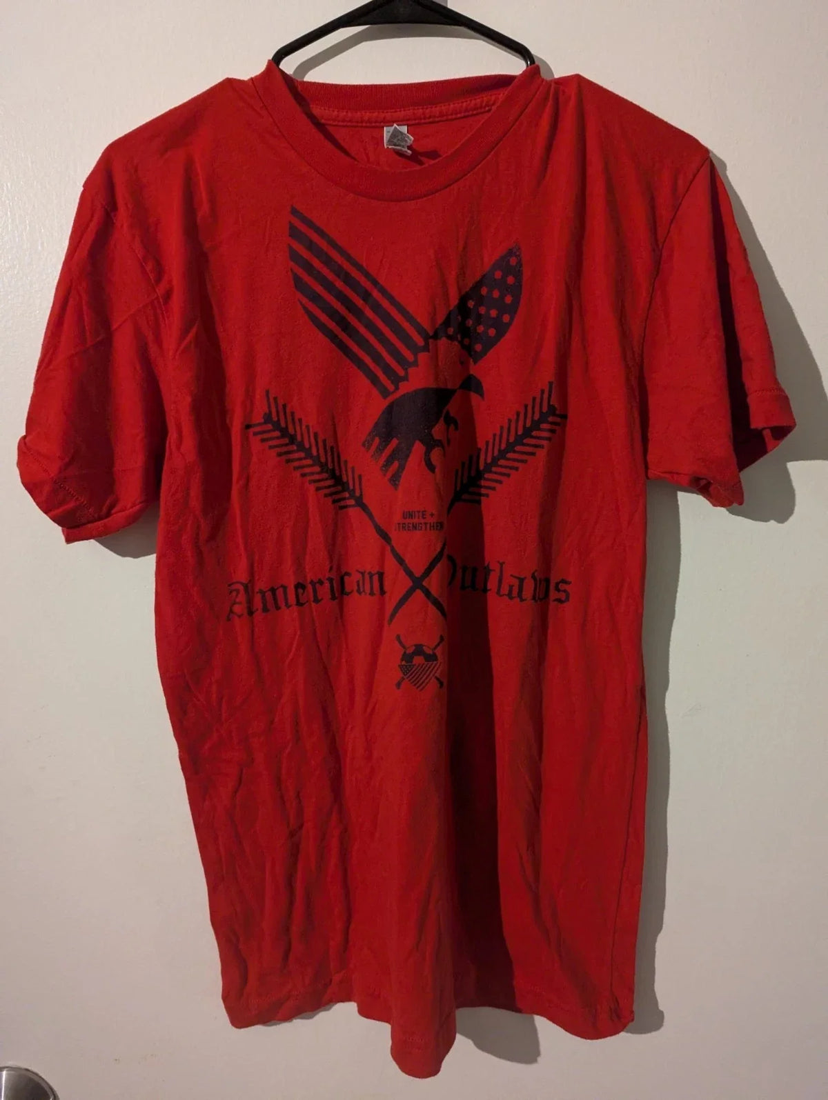 American Outlaws Team USA Soccer T-Shirt Medium M Fan Tee American Apparel