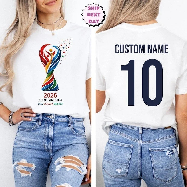 2026 World USA Custom T-Shirt, Soccer Cup Fan Tee, Soccer Fan Shirt