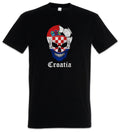 Croatia Football Skull I T-Shirt croatian Soccer Flag Banner World Championship