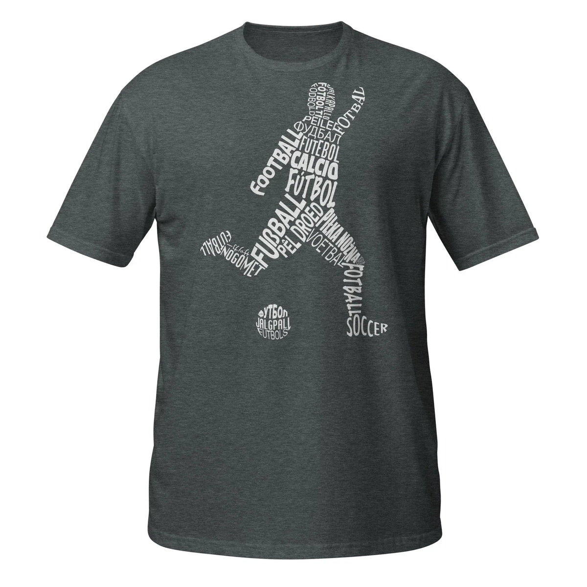Soccer In Different Languages Word Art Short-Sleeve Unisex T-Shirt, Football Tee