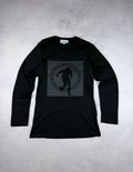 Dirk Bikkembergs Vintage Long Sleeve Shirt Black Football Soccer Graphic Tee M