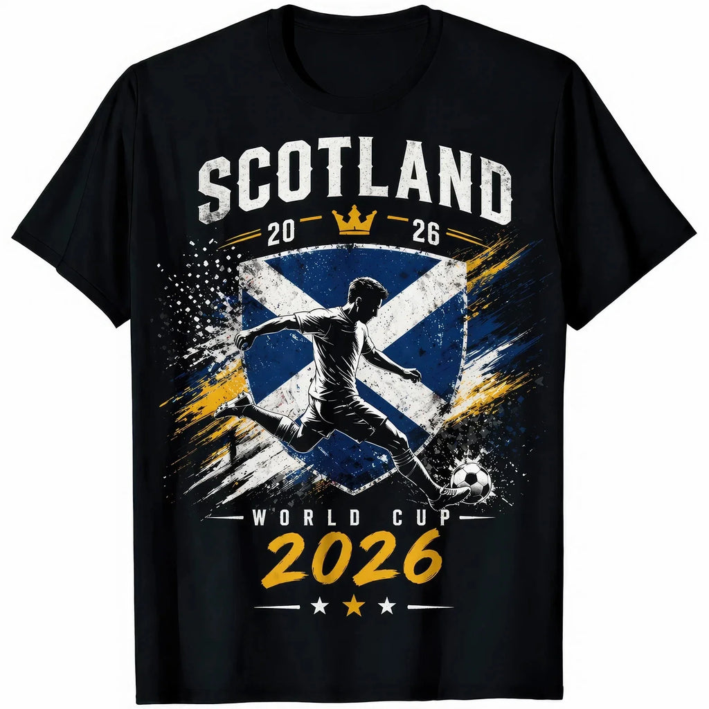 Scotland World Cup 2026 Football T-Shirt Scottish Soccer Fan Gift