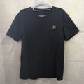 11 by Boris Bidjan Saberi Black T-Shirt Size L Metal Logo Patch Tech Streetwear