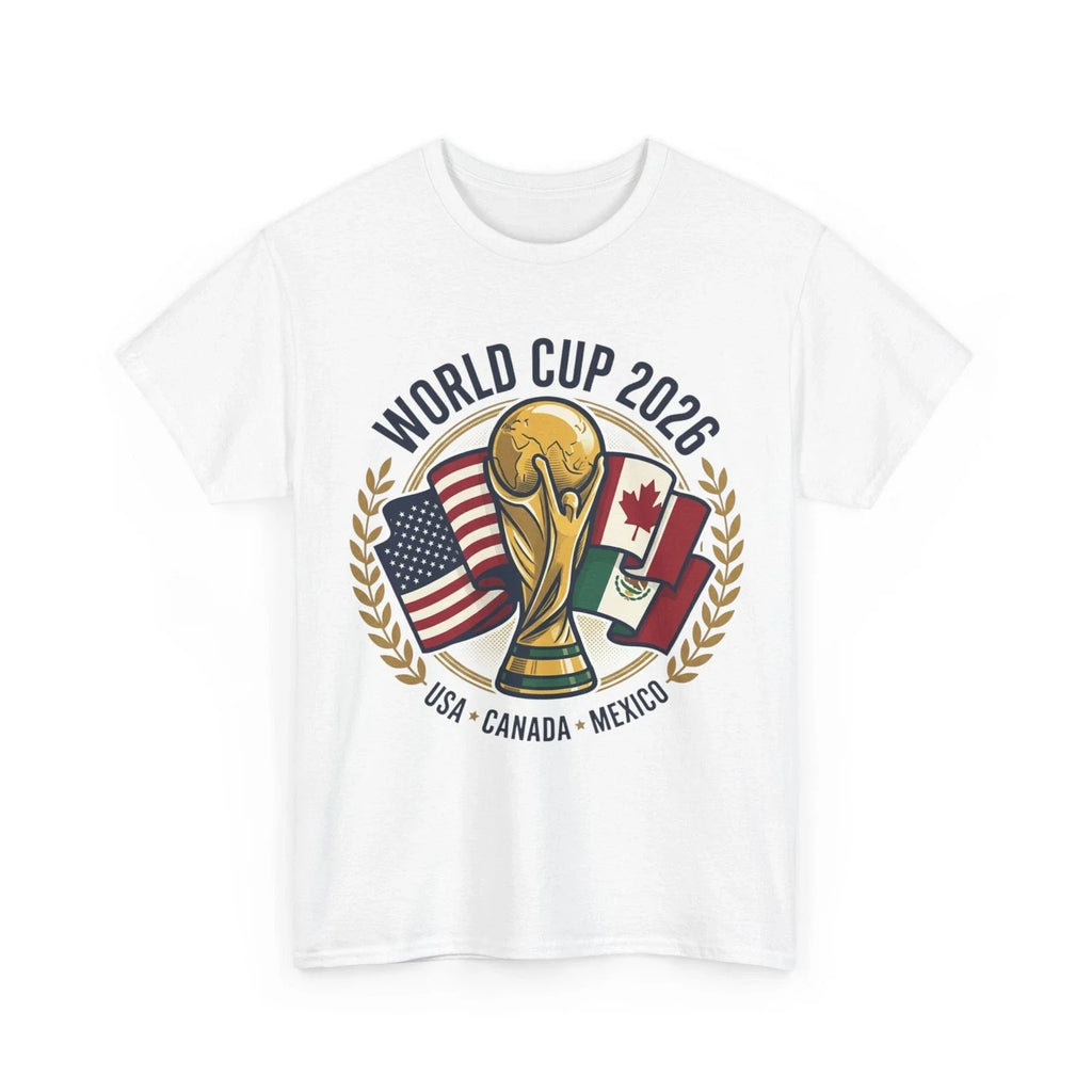 World Cup 2026 Trophy USA Canada Mexico Tee | Soccer Tournament | 100% Cotton