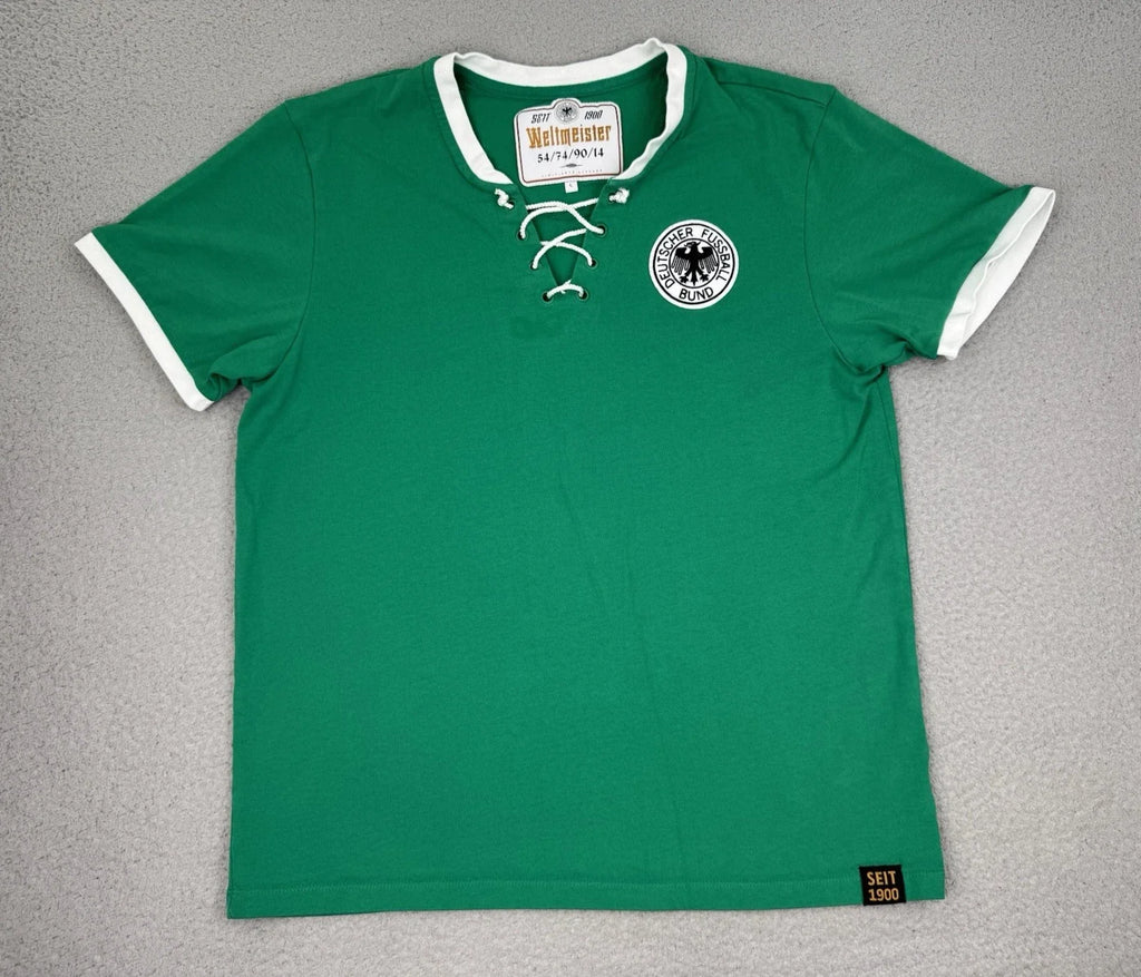 WELTMEISTER DEUTSCHER FUSSBALL BUND T-shirt Mens Large Green Seit 1900