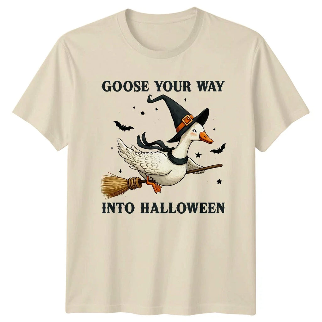 Goose Your Way Into Halloween T-Shirt Funny Animal Halloween Gift For Him