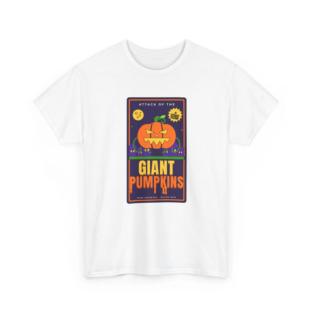 Attack of the Giant Pumpkins Retro Horror Poster Shirt Pumpkin Tee Unisex Gildan