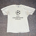 UEFA Champions League T-Shirt Mens Large White Fair Graphic Soccer Tee