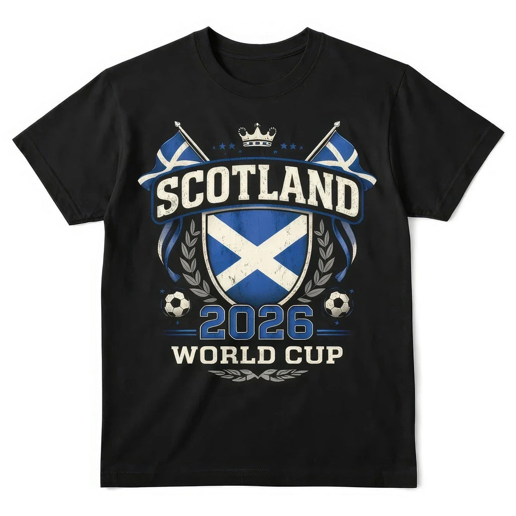 Scotland World Cup 2026 Football Fan T Shirt Scottish Soccer Graphic Tee