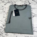 FRED PERRY Mens Stockport Blue Twin Tipped T Shirt SIZE LARGE M1588V Z56 BNWT