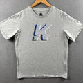 Kappa Shirt Mens Large Gray Short Sleeve Tee Y2K Retro Soccer Born In Italy Logo