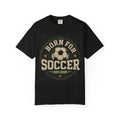 Born For Soccer vintage badge T-shirt | Soccer ball graphic