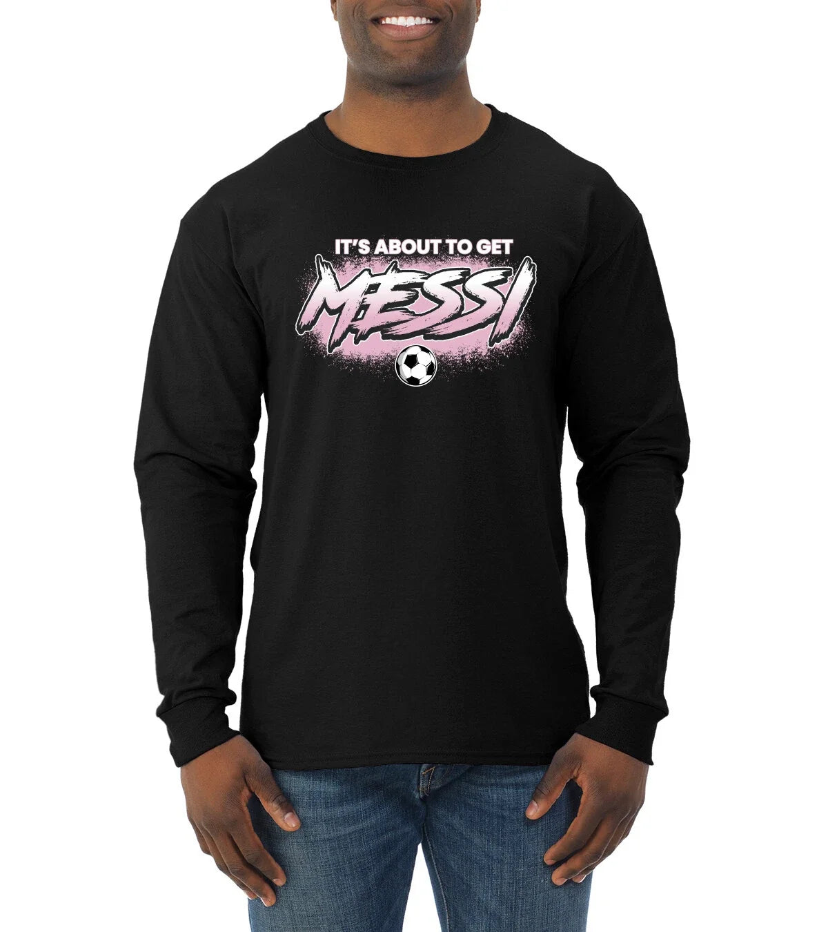 Its About To Get Miami Soccer GOAT Sports Men Long Sleeve Shirt