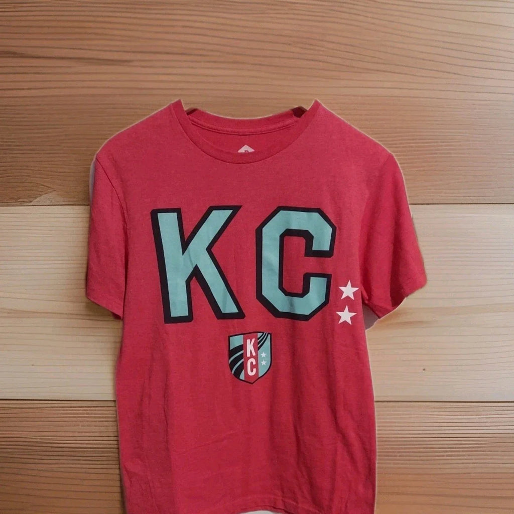 Kansas City Current t-shirt Size Small Womens  Major League Soccer Red Teal