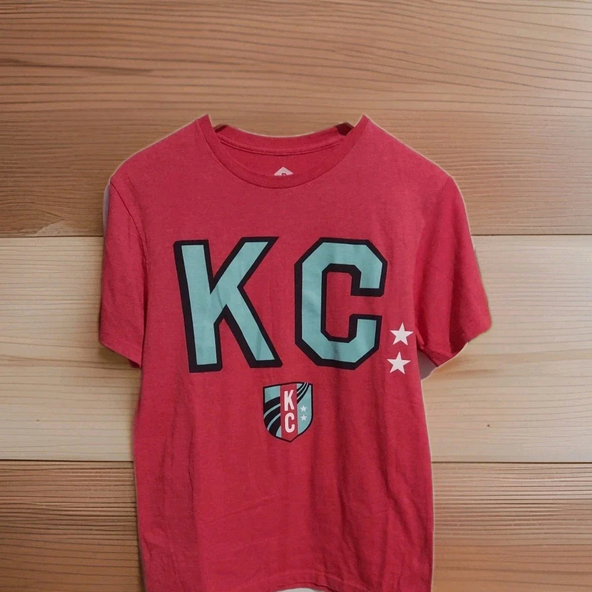 Kansas City Current t-shirt Size Small Womens  Major League Soccer Red Teal