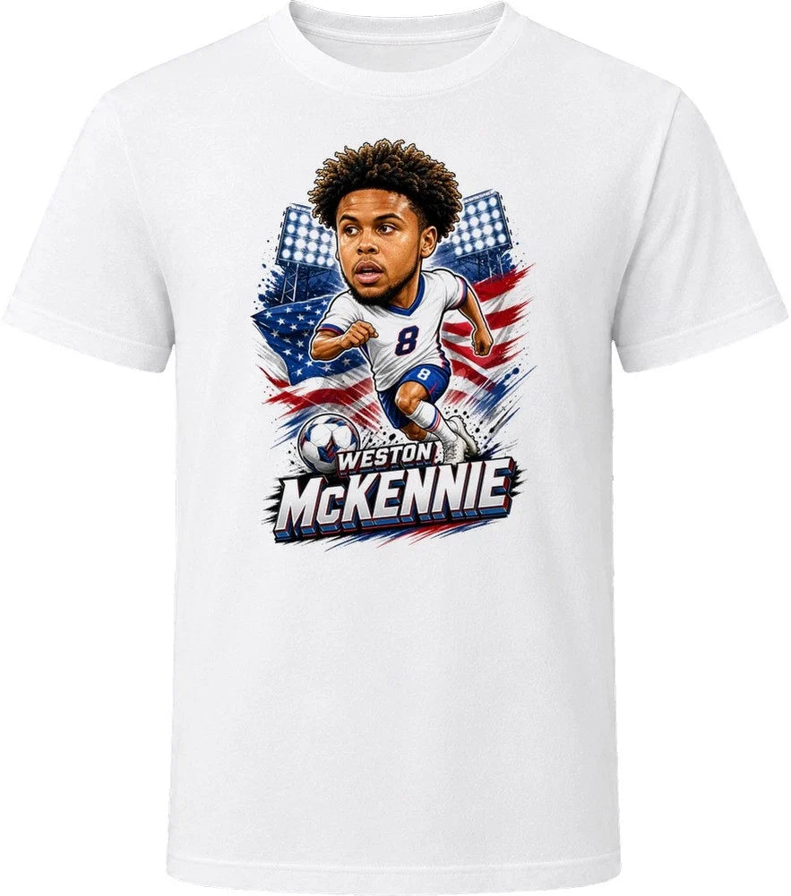 Weston McKennie, United States Caricature Soccer 2026 T Shirt
