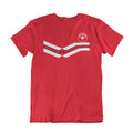 Mens SWITZERLAND Retro Strip Style Football Tee 2026 T-Shirt World Cup Kit FLag