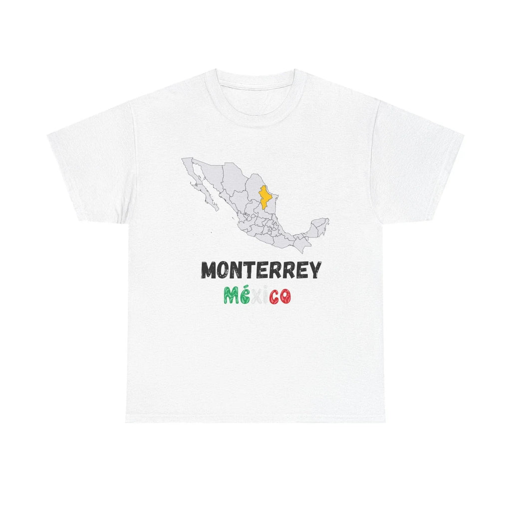 Monterrey Mexico Map Graphic T-Shirt City Pride Soccer Fan Unisex Tee