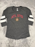 Atlanta United Raglan 3/4 sleeve Gray shirt Size Medium