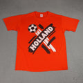 Vintage Holland Soccer Shirt Mens XL Orange Jerzees Made In USA Graphic Tee 80s