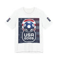 USA 2026 Soccer Logo T-Shirt | American Flag Football World Cup Tee
