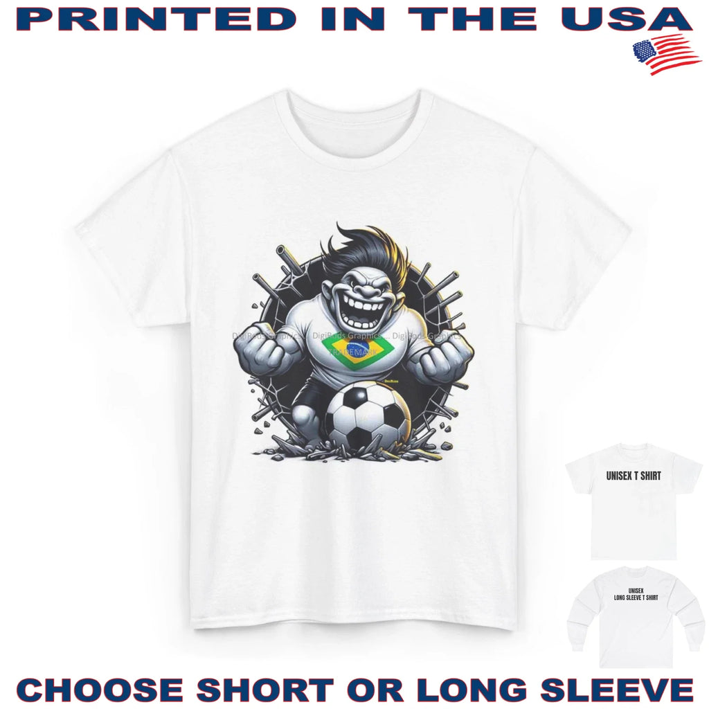 Soccer Team Brazilian Troll Brazil Field Player DigiRods Cartoon T Shirt