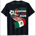 2026 USA Canada Mexico Soccer T-Shirt Y2K Graphic Football Unisex Fan Tee